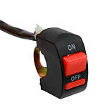 Перемикач кнопка для світла фар на кермо мотоцикла 22мм, фото 2