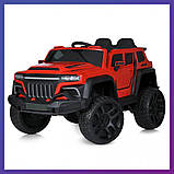 Дитячий електромобіль двомісний на акумуляторі Джип Bambi M 5802 з пультом р/у для дітей 3-8 років Червоний, фото 2