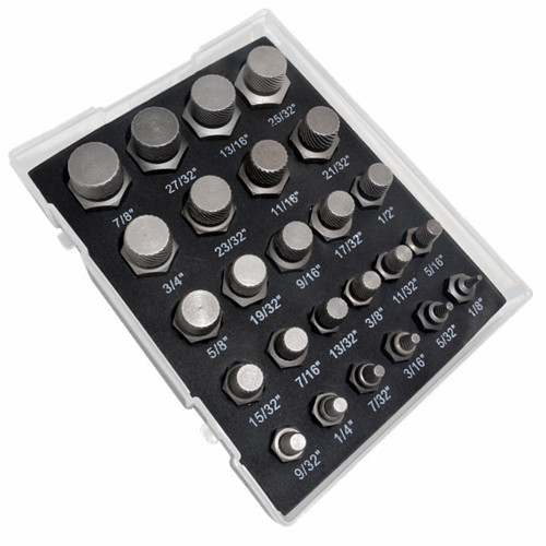 Набір екстракторів 25шт для пошкоджених болтів, гвинтів, CrMo сталь, фото 1