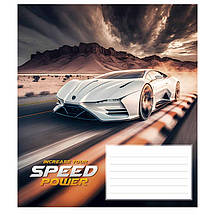 Зошит 24 арк. клітинка "Школярик STAR" / Speed power, фото 3