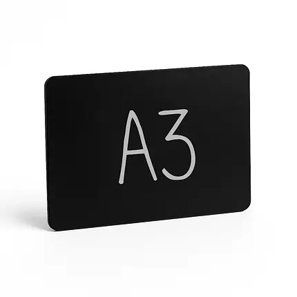 Цінник чорний Табличка А3 (297*420мм) пластикова для написання крейдовим маркером (1003), фото 1