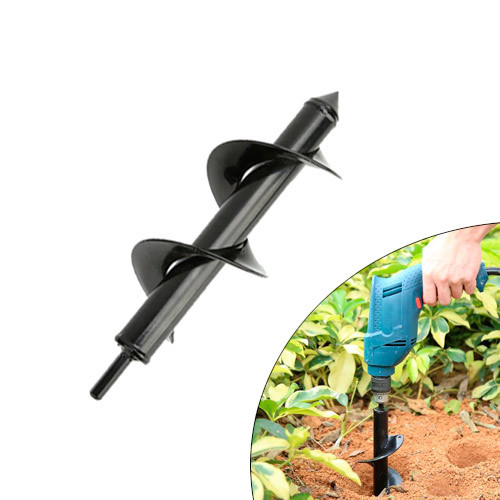 Бур садовий земляний для дриля, спіральне свердло 10x30см, фото 1