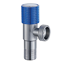 Кран для підключення сантехприладів Mixxus VAL-10-1/2x3/4 з нерж. сталі SUS304 (синій) (MI7099)