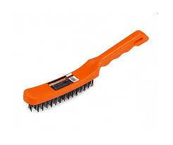 Щітка дротяна пластикова ручка 4-хрядна Полакс