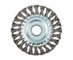 Щітка дискова для УШМ 125мм, 22.2мм, кручений дріт Полакс