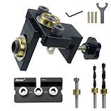 Меблевий кондуктор 3в1 для свердління отворів, шкантів, прихованих кріплень, фото 3