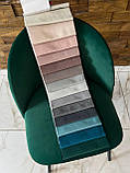 М'який стілець MAGRA зі спинкою зі смарагдового велюру люкс на металевому каркасі, фото 8