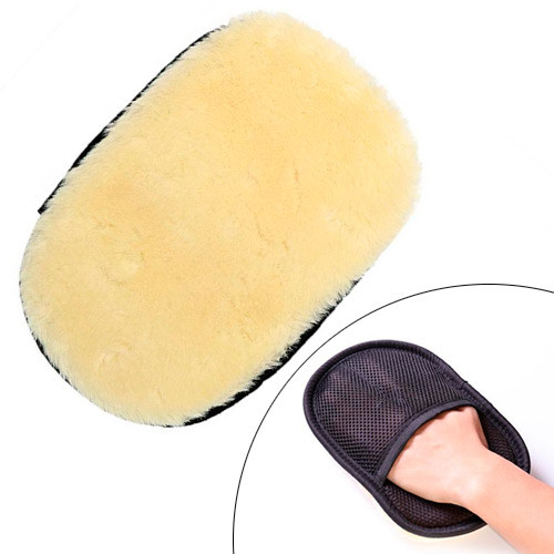 Рукавичка вовняна для миття та полірування автомобіля, м'яка, фото 1