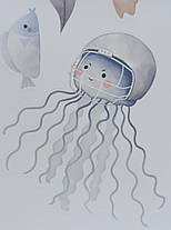 Наклейки у ванну Рибки Червоного моря Русалка (лист 60 х 90 см) Б57-12, фото 5