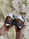 Леопардові шкіряні жіночі кросівки Adidas Samba Nylon Wales Bonner Dark Brown Leopard, фото 2