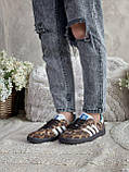 Леопардові шкіряні жіночі кросівки Adidas Samba Nylon Wales Bonner Dark Brown Leopard, фото 4