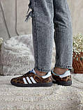 Леопардові шкіряні жіночі кросівки Adidas Samba Nylon Wales Bonner Dark Brown Leopard, фото 7