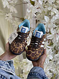 Леопардові шкіряні жіночі кросівки Adidas Samba Nylon Wales Bonner Dark Brown Leopard, фото 9