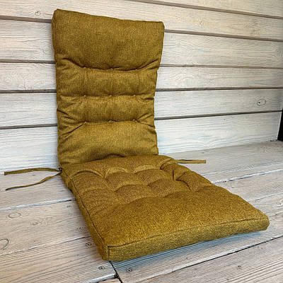 Подушка для стільців (40x120х4 см) подвійна Decorator Мальмо колір мустард 84-169