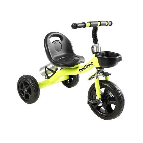 Велосипед 3-х колісний "Best Trike" сталева рама, колеса EVA, переднє d=10’’, заднє d=8’’, кошик, пляшечка, фото 1