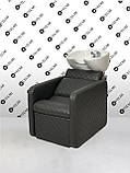 Меблі для перукарень комплект 2в1: мийка Polo Premium і крісло перукаря на чорному п'ятилуччі, фото 3