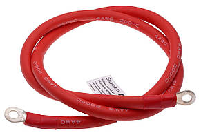 Мідний кабель для з'єднання АКБ 100 см 25 мм/кв М8 червоний BCM-R25100