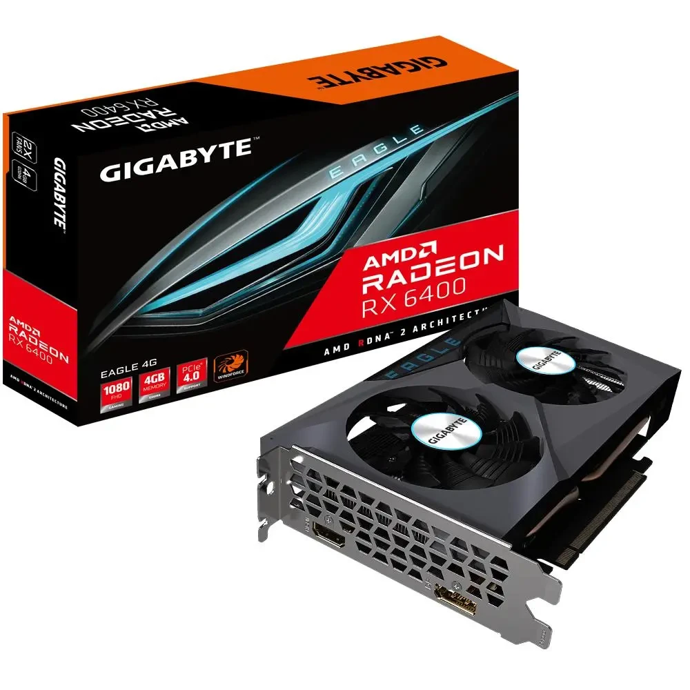 Відеокарта Gigabyte Radeon RX 6400 Eagle 4GB , Гарантія, фото 1