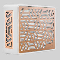 Витяжка для манікюру настільна Ulka Pemium з фільтром, колір білий (сітка рожеве золото)