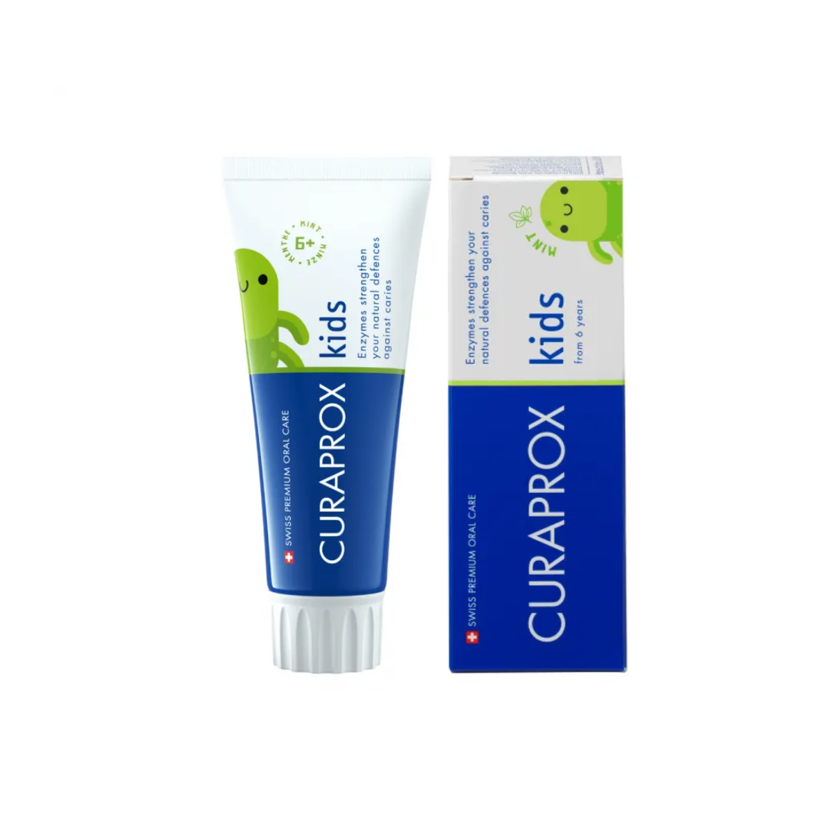 Зубна паста дитяча (від 6-ти років) з м’ятним смаком, з фтором (60 мл) CURAPROX, фото 1