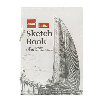 Скетчбук блокнот для малювання А5 - 85 аркушів на кільцях 19*26 см