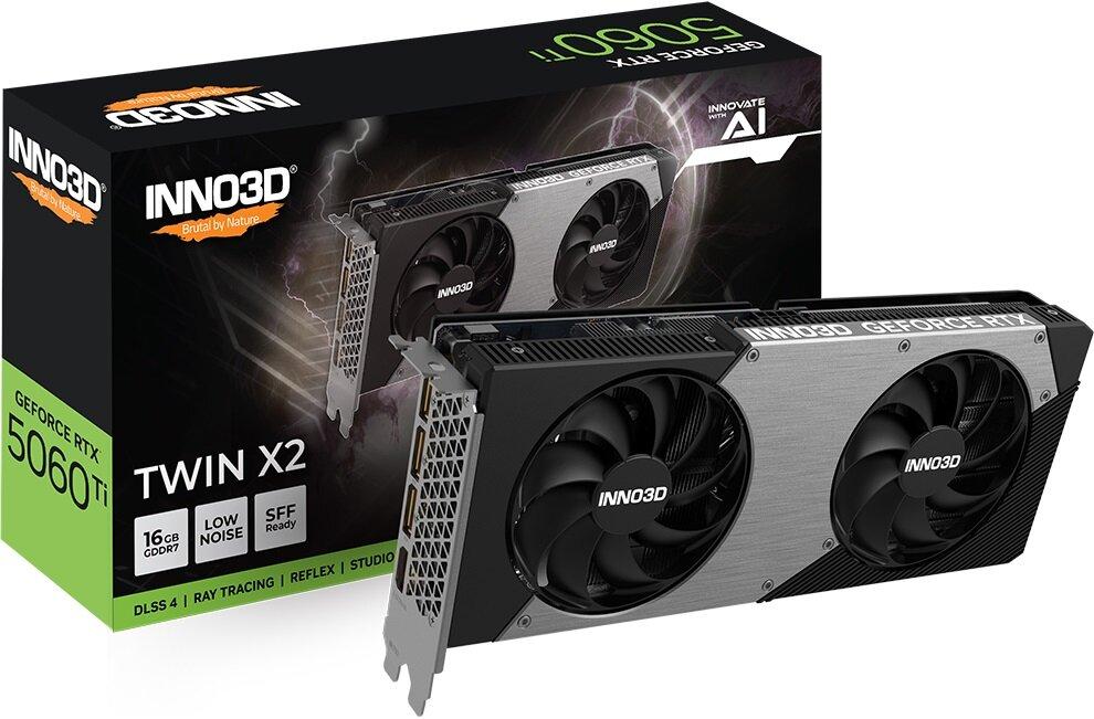 Відеокарта Inno3D GeForce RTX 5060 Ti Twin X2 16GB , Гарантія, фото 1