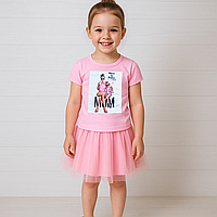 Летний костюм на девочку Юбка-футболка 92-98 см 5557