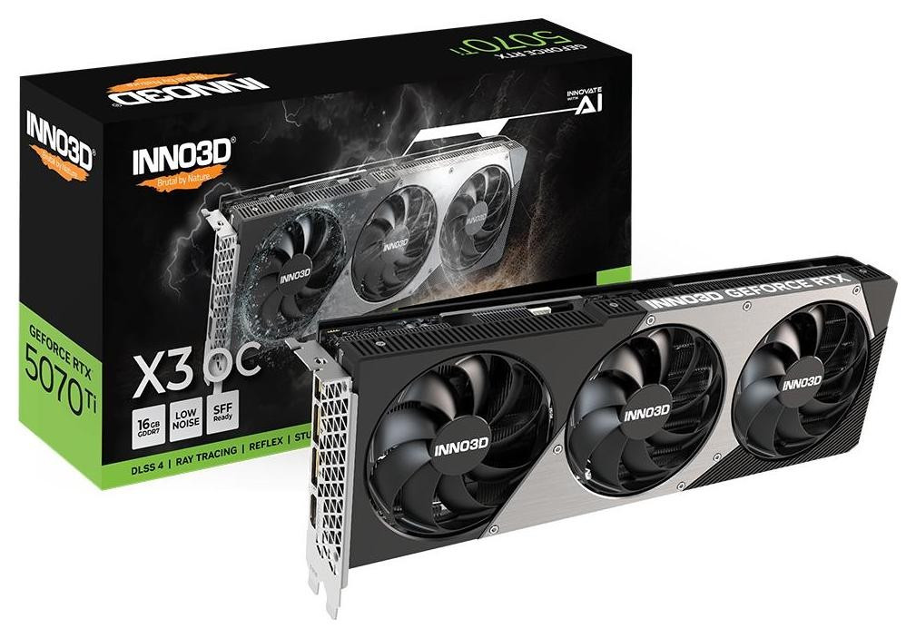 Відеокарта Inno3D GeForce RTX 5070 Ti X3 OC 16GB , Гарантія, фото 1