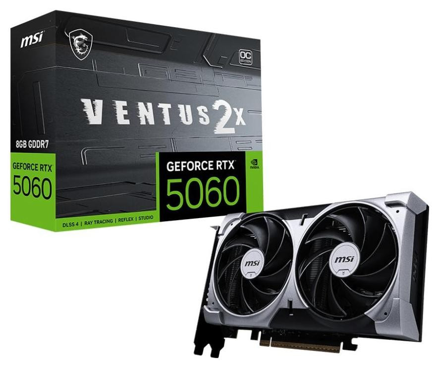 Відеокарта MSI GeForce RTX 5060 Ventus 2X OC 8GB , Гарантія, фото 1