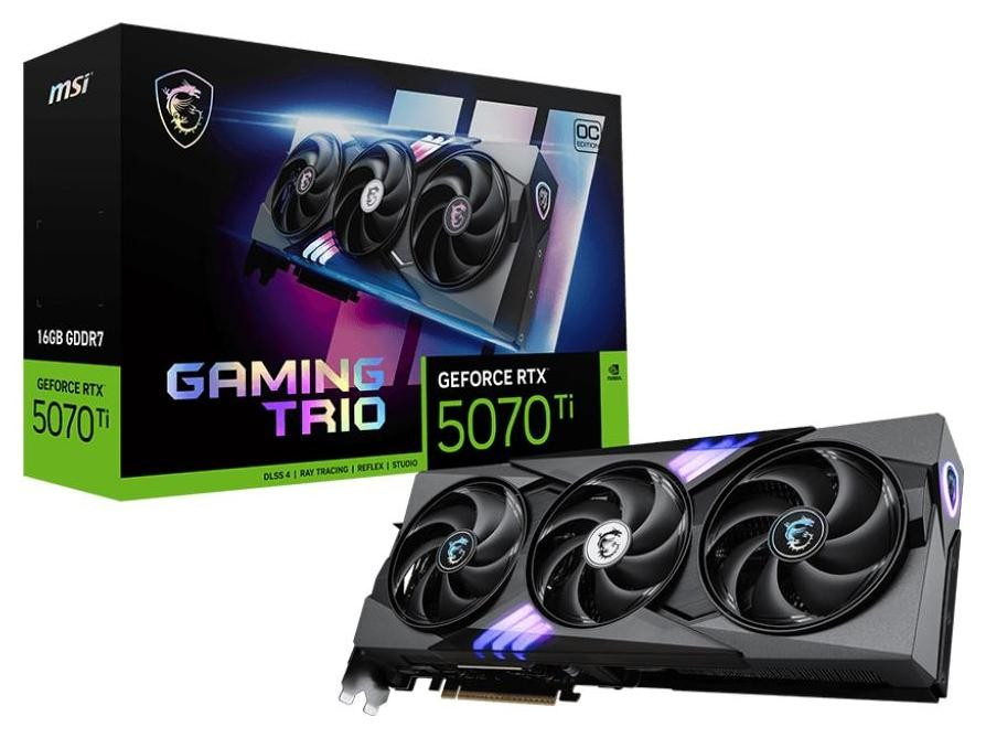 Відеокарта MSI GeForce RTX 5070 Ti Gaming Trio Plus OC 16GB , Гарантія, фото 1