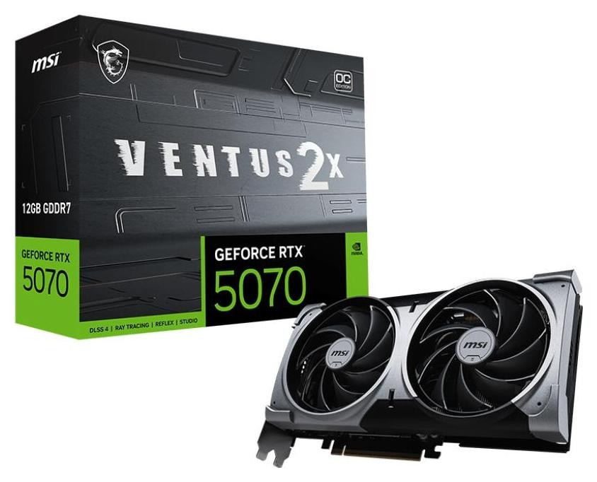 Відеокарта MSI GeForce RTX 5070 Ventus 2X OC 12GB , Гарантія, фото 1
