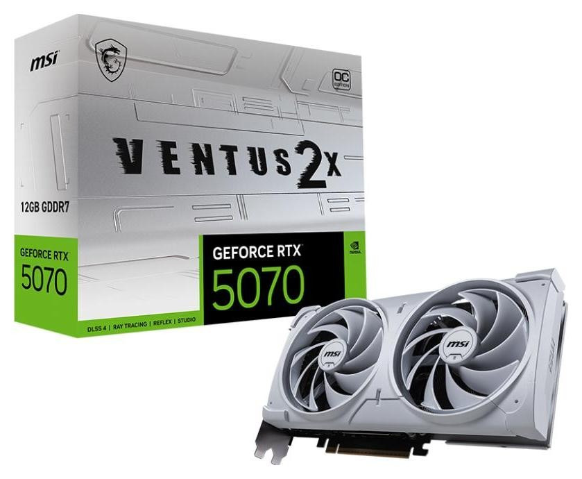 Відеокарта MSI GeForce RTX 5070 Ventus 2X OC White 12GB , Гарантія, фото 1