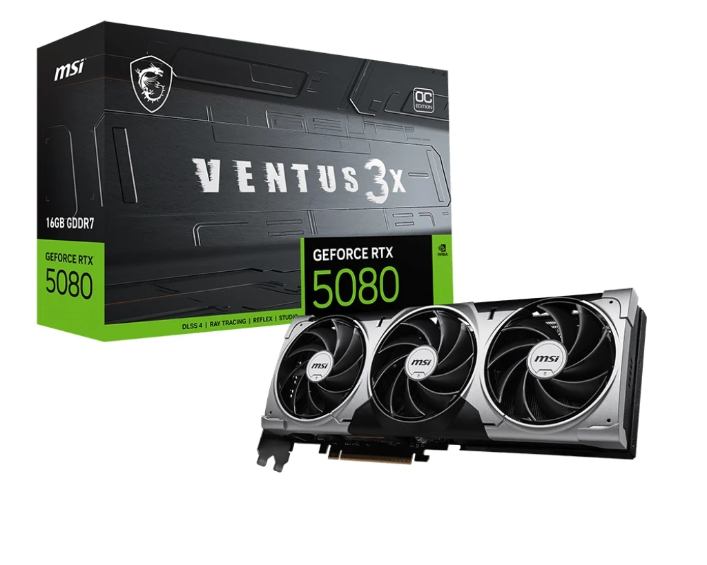 Відеокарта MSI GeForce RTX 5080 Ventus 3X OC 16GB , Гарантія, фото 1