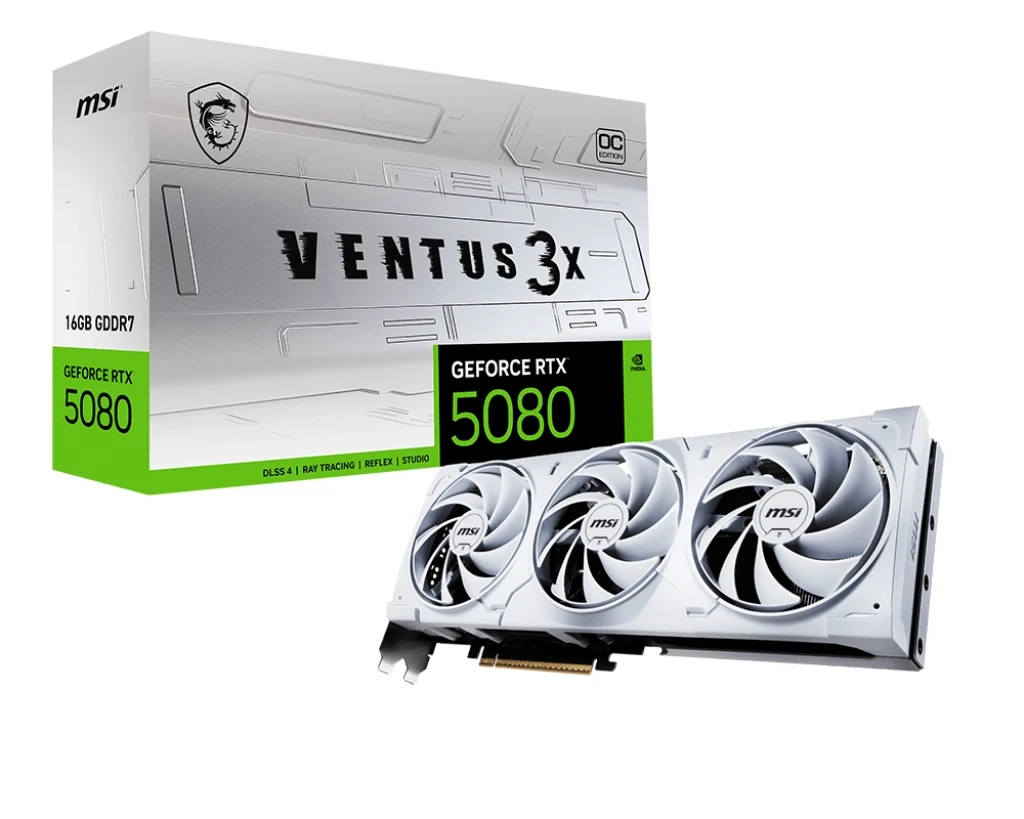 Відеокарта MSI GeForce RTX 5080 Ventus 3X OC White 16GB , Гарантія, фото 1