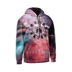 Худі чоловіче з принтом «Інтерстеллар. Супутник у космосі. Interstellar»