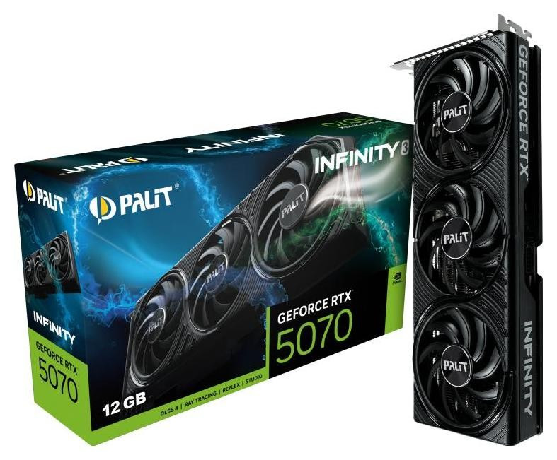Відеокарта Palit GeForce RTX 5070 Infinity 3 12GB , Гарантія, фото 1