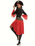 Костюм Піратка червоно-чорна напрокат, фото 3
