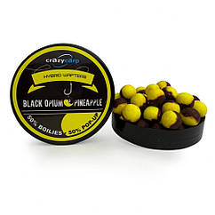 Бойли вафтерс Crazy Carp Black Opium&Pineapple Hybrid Wafters 10 mm 15