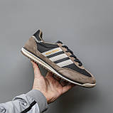 Коричневі демісезонні чоловічі замшеві кросівки Adidas SL 72  Brown/White Адідас Сл 72, фото 3