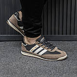 Коричневі демісезонні чоловічі замшеві кросівки Adidas SL 72  Brown/White Адідас Сл 72, фото 2