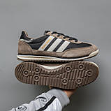 Коричневі демісезонні чоловічі замшеві кросівки Adidas SL 72  Brown/White Адідас Сл 72, фото 9