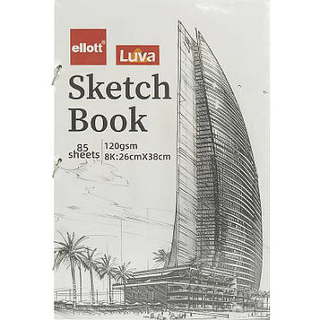 Скетчбук блокнот для малювання А3 - 85 аркушів на кільцях 26*38 см
