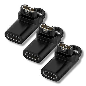 Перехідник 3 шт CDK для Garmin Instinct | Type-C / USB-C (014445) (black)