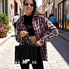 Гарна сумка тоут ексклюзивна жіноча з принтом шкіряна чорна сумочка з широким ремінцем на плече дівчині, фото 2