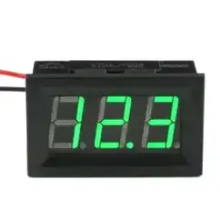 Вольтметр 27014G цифровий 4,5-30V вбудований  Зелений