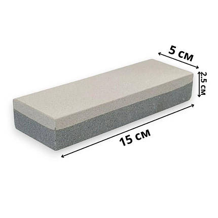 Камінь точильний - брусок для заточування ножів NEO Tools 56-007 двосторонній 15 см, фото 2