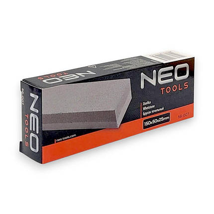 Камінь точильний - брусок для заточування ножів NEO Tools 56-007 двосторонній 15 см, фото 1