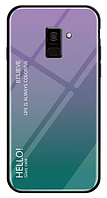 Чохол Samsung Galaxy A8 2018 Gradient Hello Purple Green