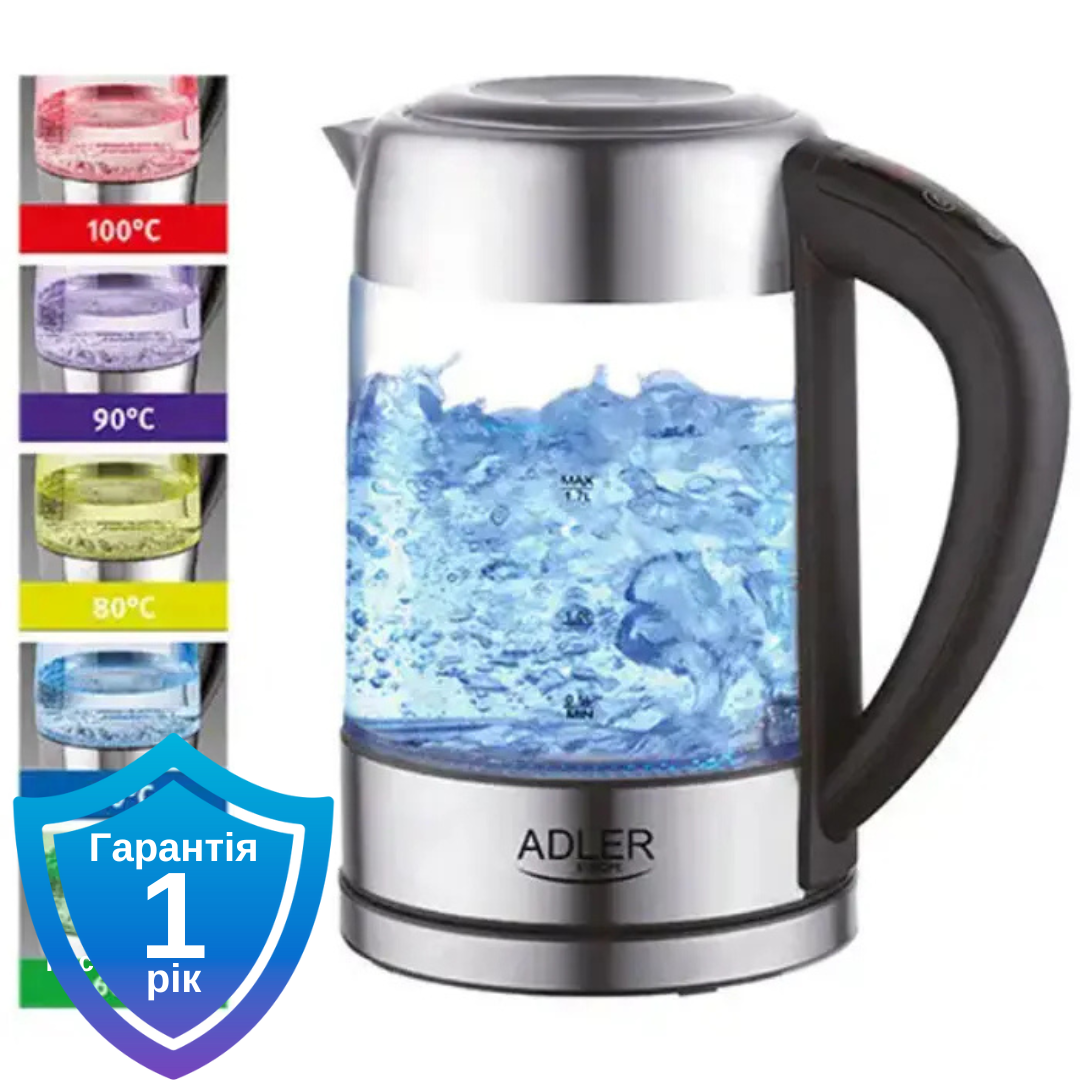 Чайник електричний Adler AD 1247 60-100 °C 1,7 л