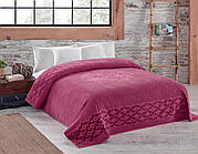 Махрове покривало (Піке) ТМ Cotton Area Туреччина 220*240 Diamon Gul колір фуксія